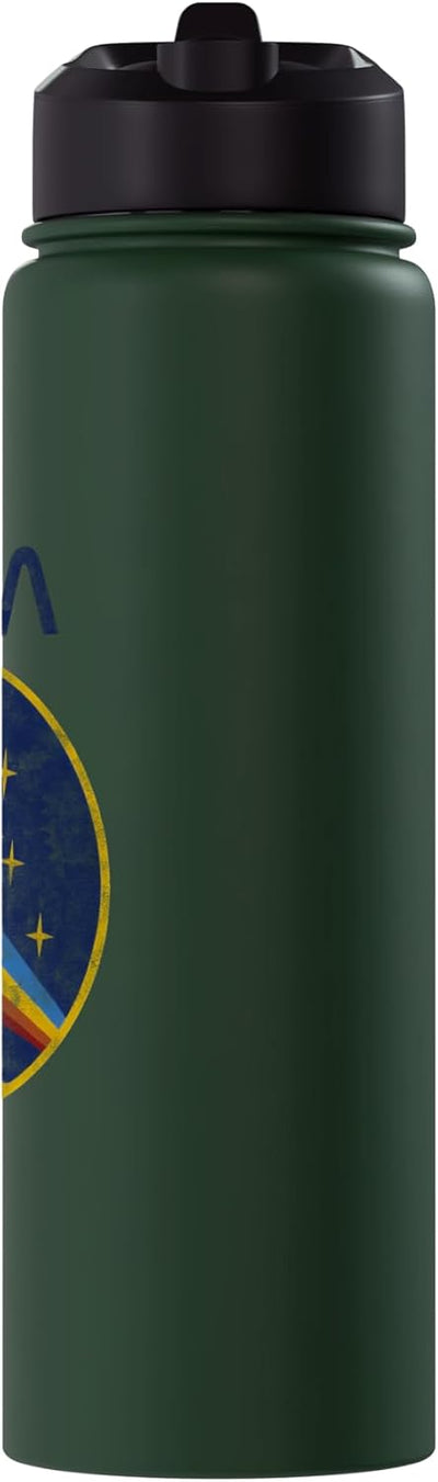 Botella agua acero inox aislada vintage estrellas arcoíris
