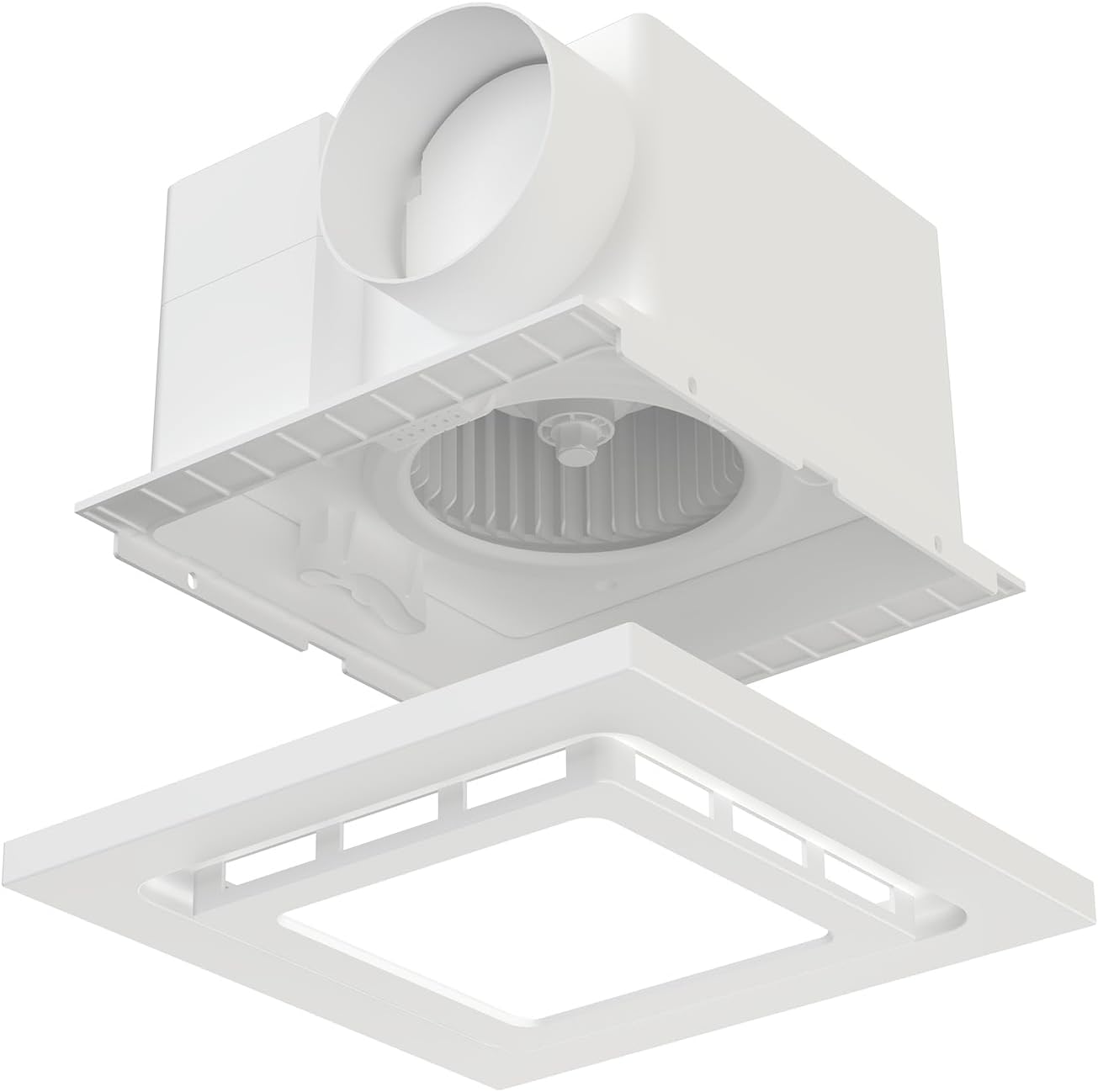 Extractor baño con luz LED sensor humedad 9.8pulg 120CFM