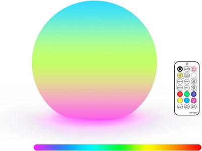 Luz LED recargable esfera 3pulg 16 colores RGB IP65