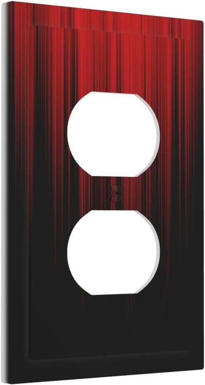 Placa interruptor rojo y negro brillante para dormitorio