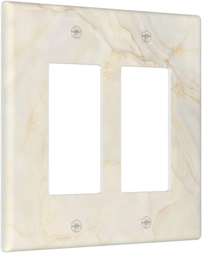 Placa pared interruptor luz doble 4.6x4.5pulg