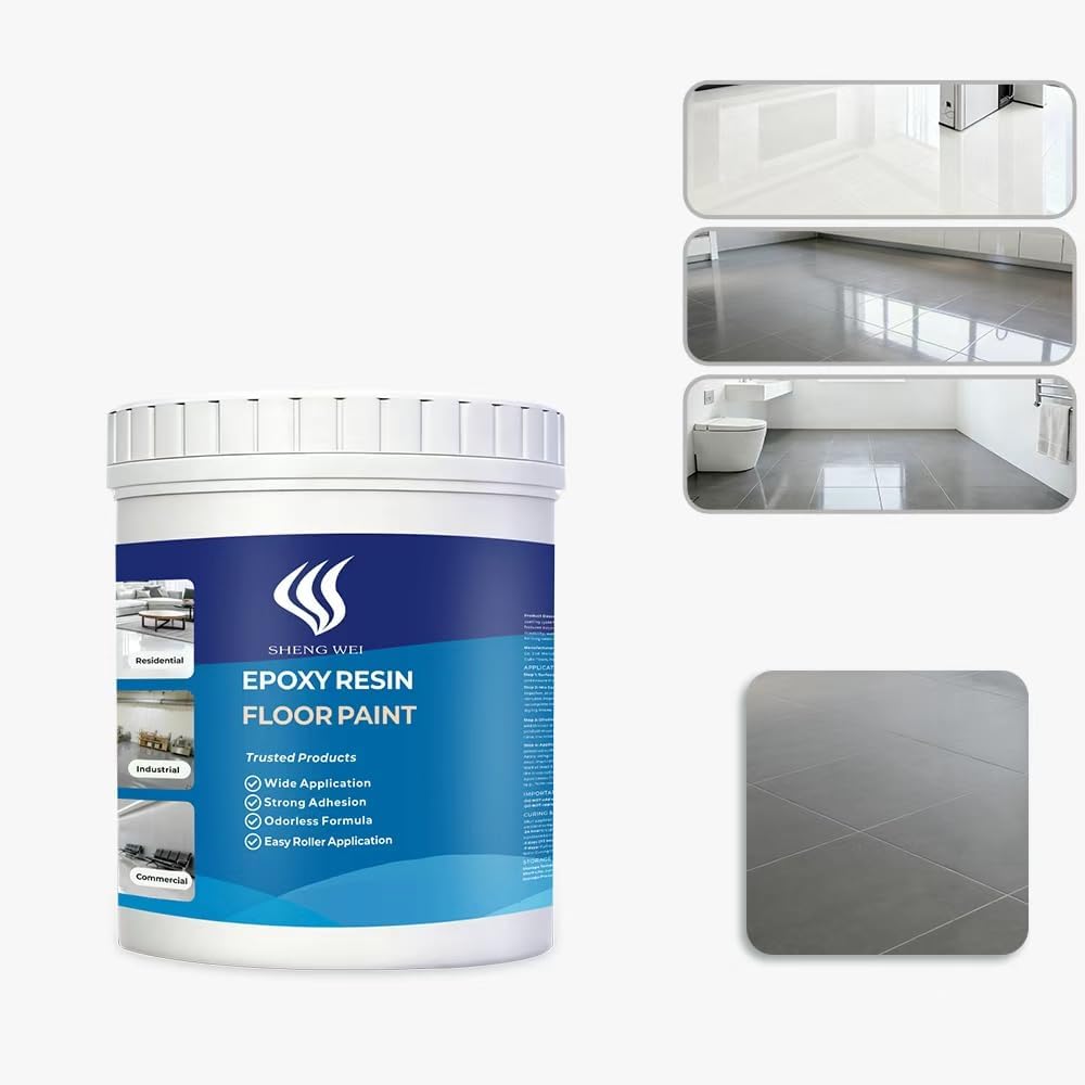 Kit revestimiento piso hogar pintura epoxi gris 2lb