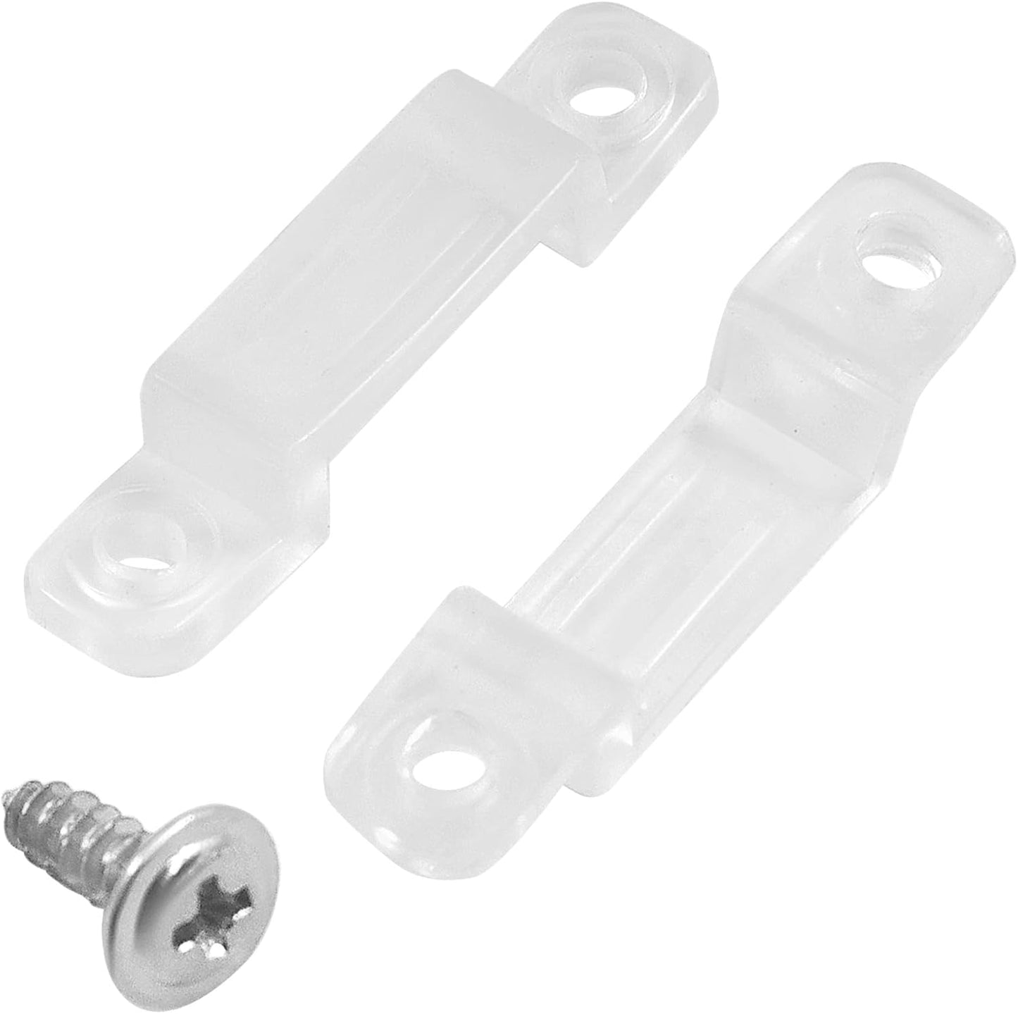 100 Pzas Soportes LED transparentes para tiras 12mm IP67/68