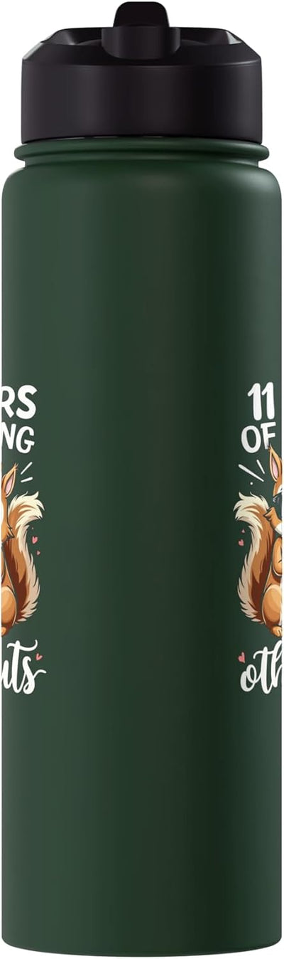 Botella agua acero inox 11 años conducción nueces