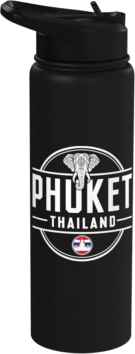 Botella de agua aislada de acero inoxidable Phuket Tropical
