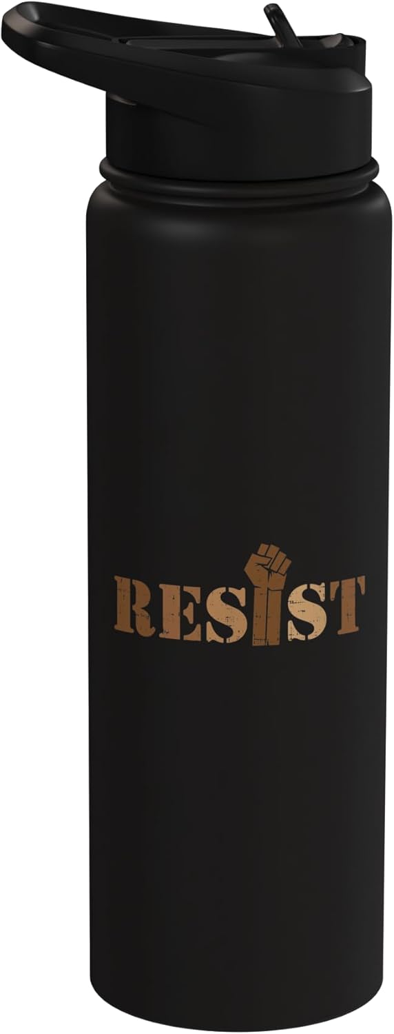 Botella agua acero inox aislada BLM negro