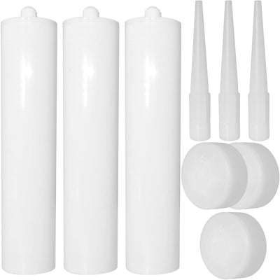 Set 3 Tubos Sellador 10oz Tapa Antifuga Punta Goma
