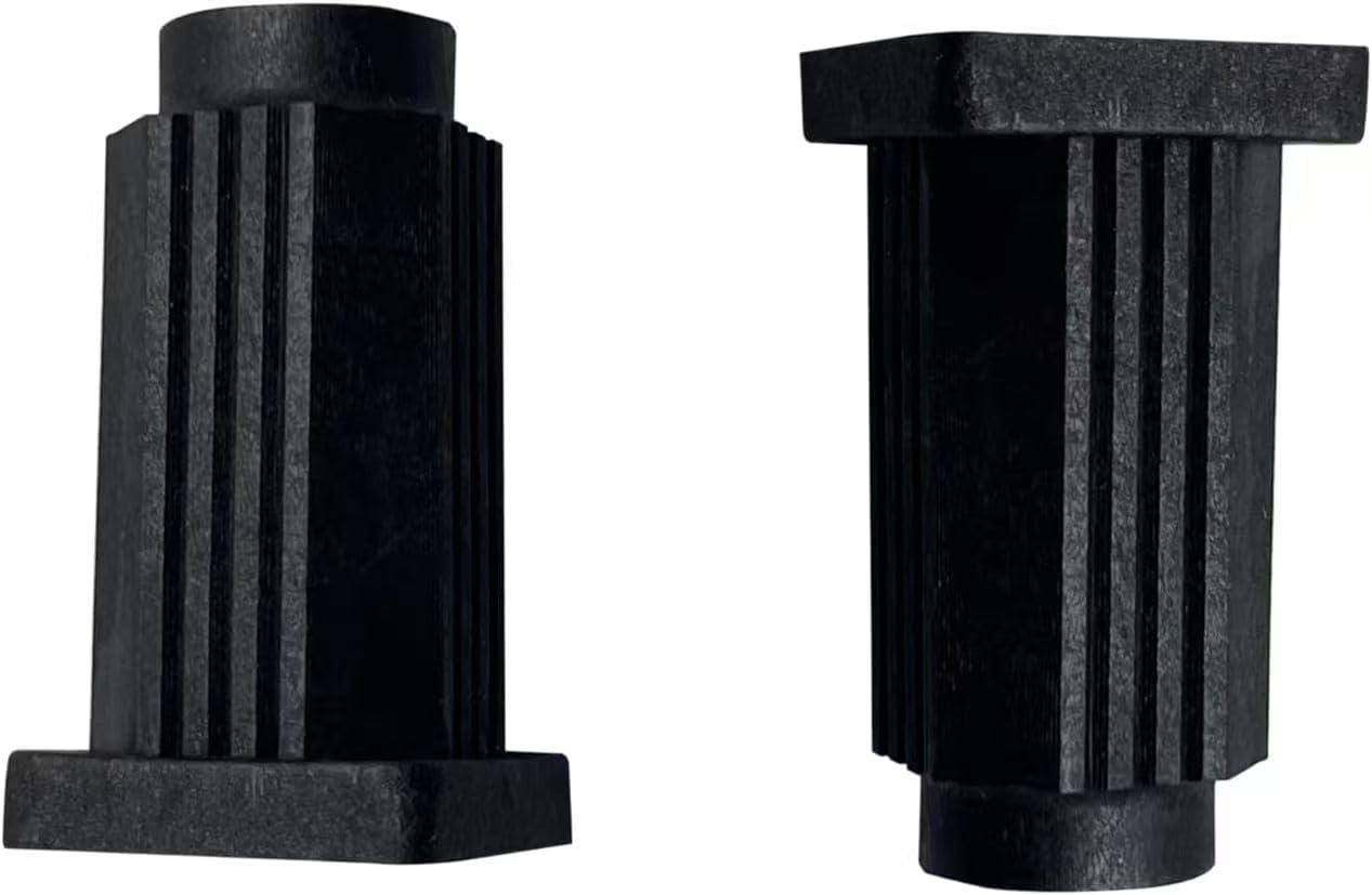 Tapón cuadrado 4 pzas plástico negro para agujeros