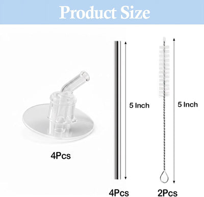 Pajitas acero inox para termo Funtainer 12oz con cepillos F401 F410