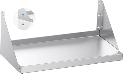 Estante acero inox 12x24pulg soportes reversibles cocina
