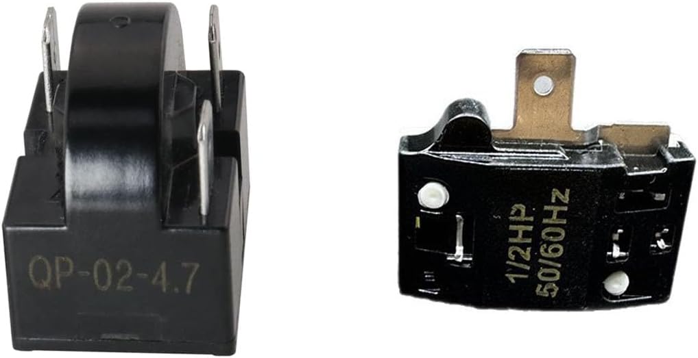 Kit relé PTC 4.7 ohmios 3 pines protector sobrecarga 1/2 HP