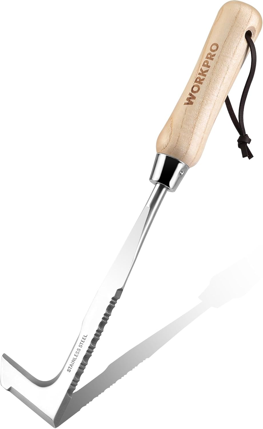 Desbrozadora grietas acero inox 12pulg mango madera fresno