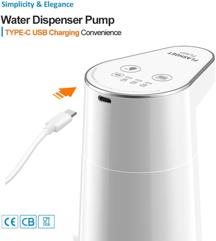 Dispensador agua USB recargable base desmontable 5gal
