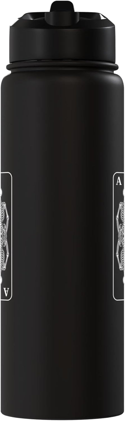 Bottella de agua acero inoxidable diseño esqueleto cartas Ace of Spades