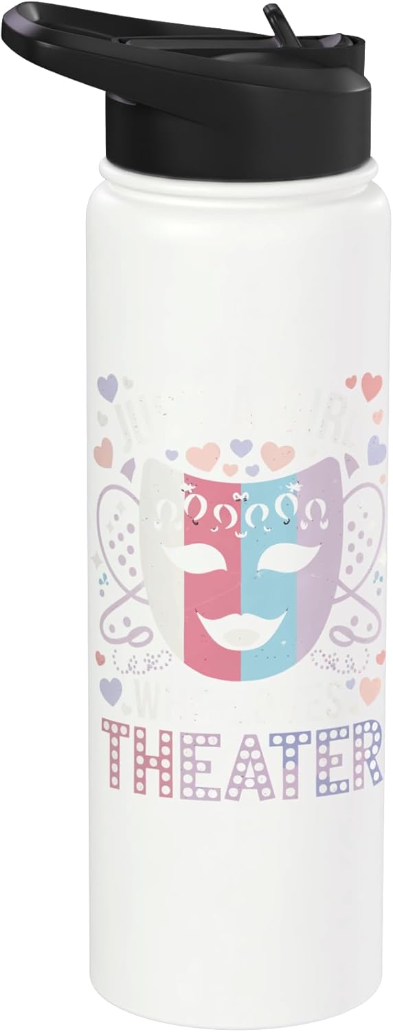 Botella de agua acero inoxidable aislada para teatro