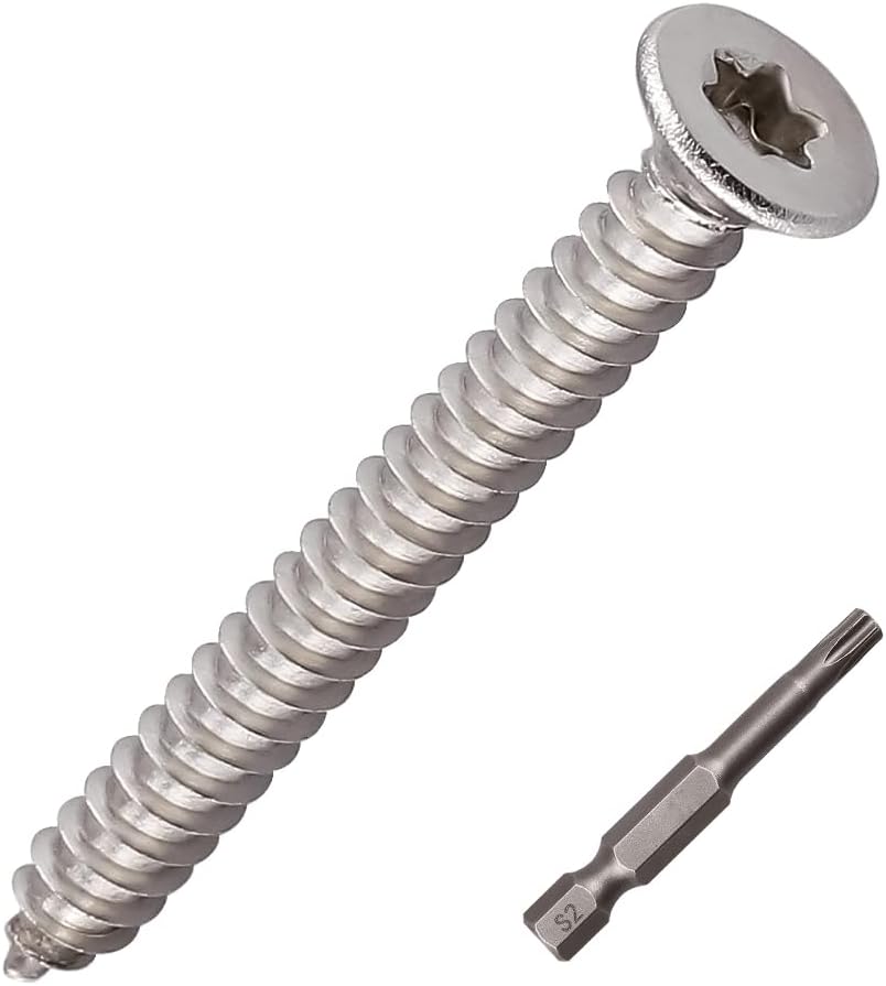 100 Pzas tornillos acero inox 6x1-1/2 para muebles
