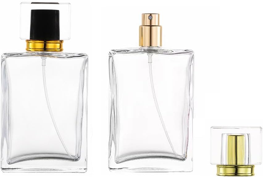 2 Botellas Perfume Vidrio 3.4oz Recargables Viaje Rociador Niebla
