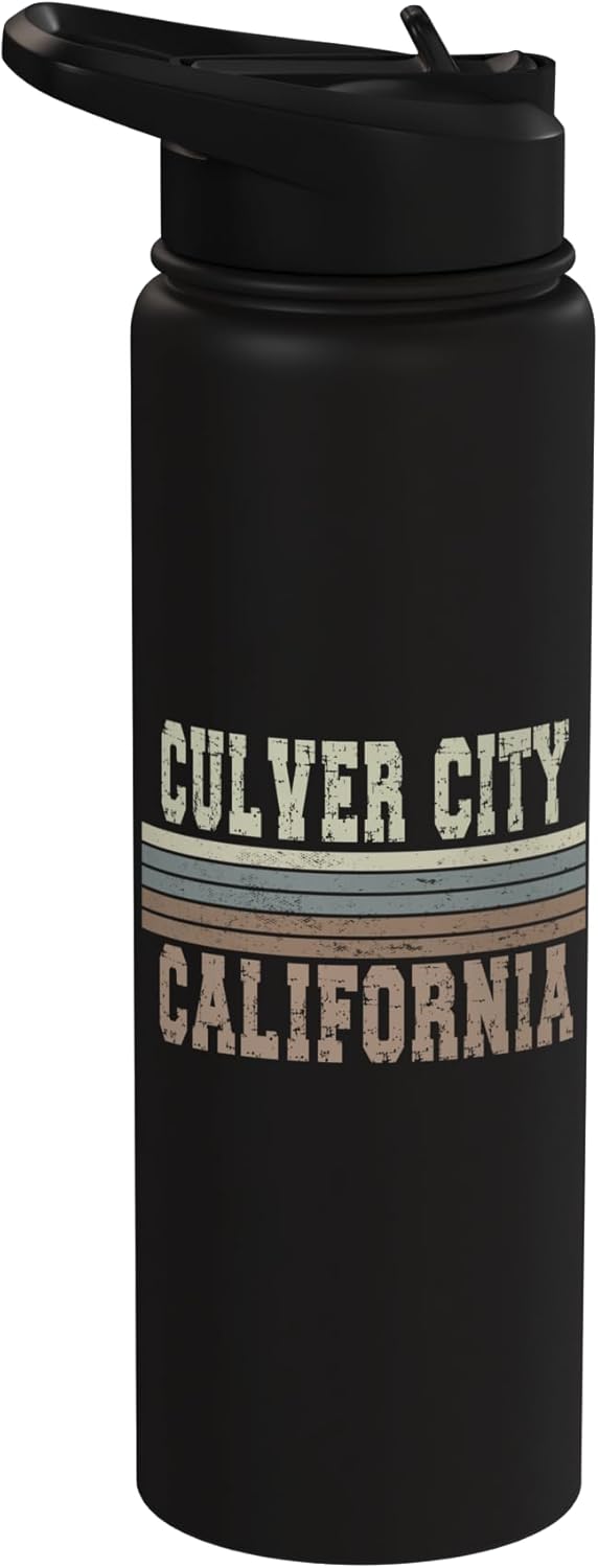 Botella de agua acero inoxidable Culver City California retro
