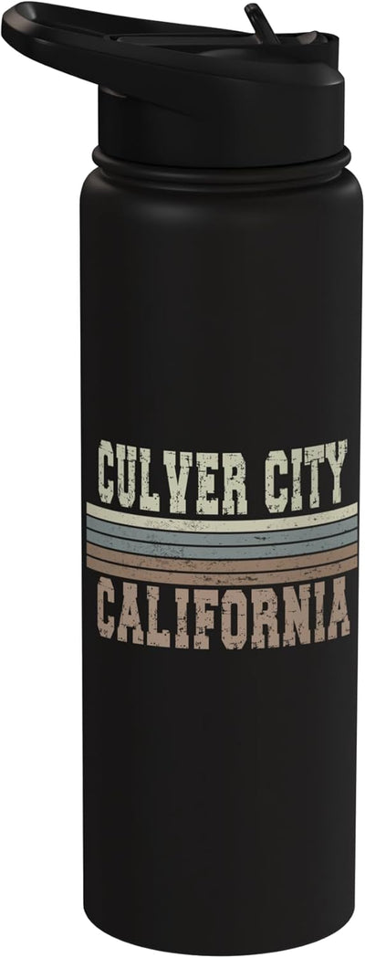 Botella de agua acero inoxidable Culver City California retro