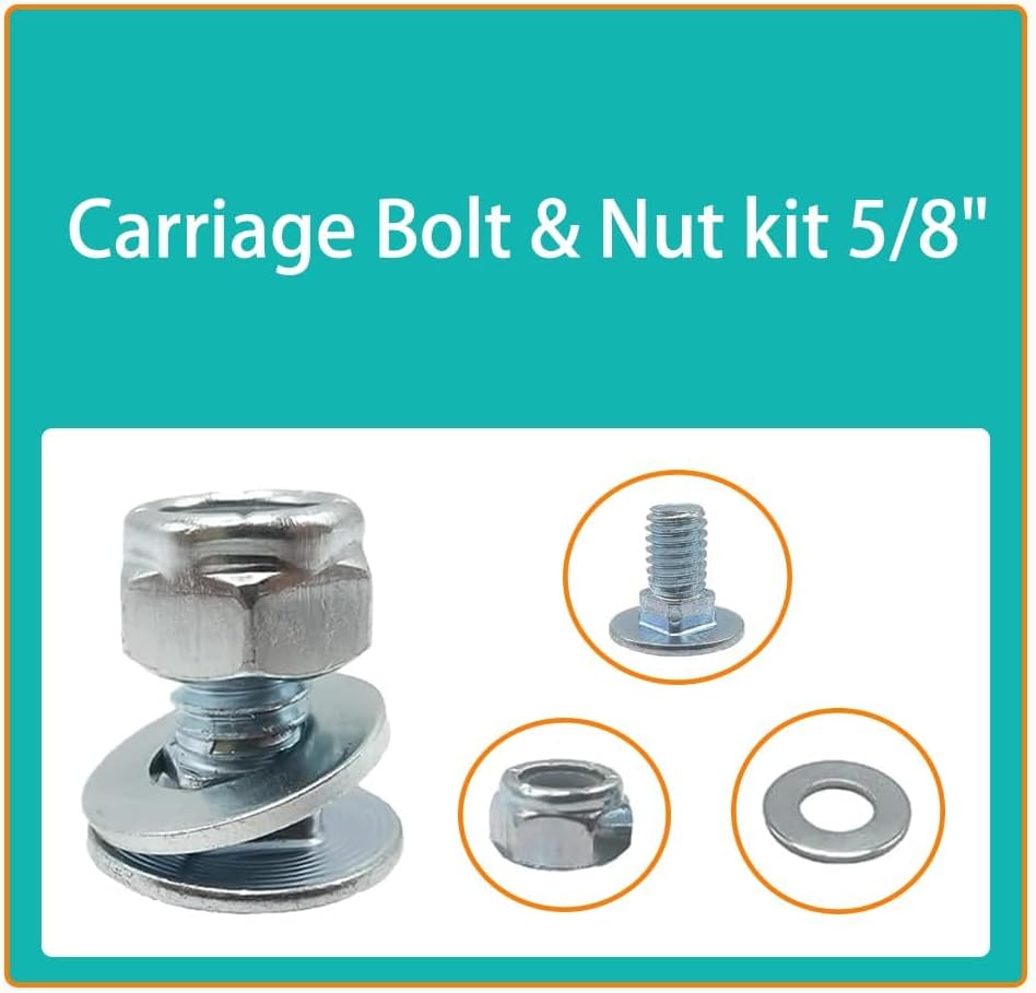 Kit pernos tuercas 5/8 pulg acero inox para MTD Snowbloers