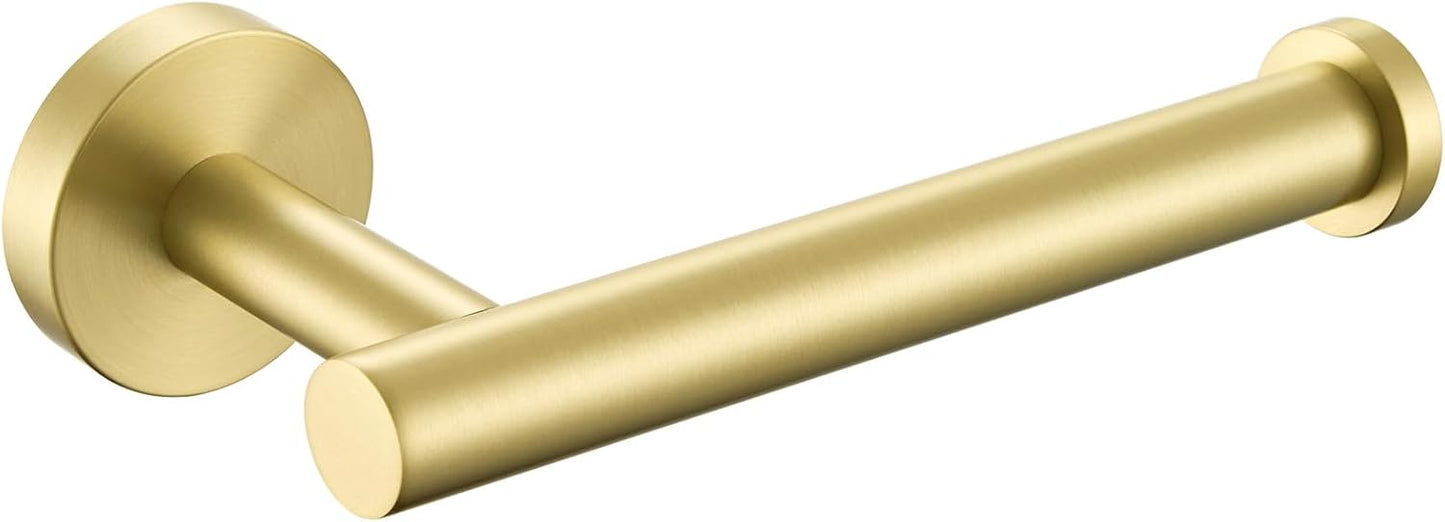 Portarrollos dorado cepillado acero inox 304 para baño