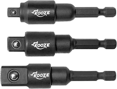 Juego 3 adaptadores enchufe impacto 1/4 3/8 1/2 acero S2