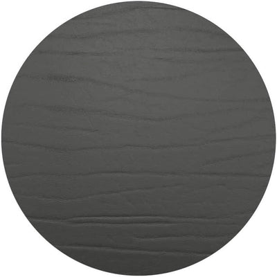 Mantel Piel Redondo Juego 4 Negro 13pulg