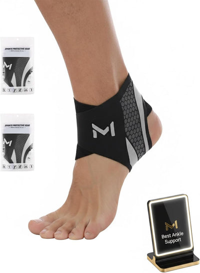 Tobillera compresión con cordones deporte baloncesto ajustable
