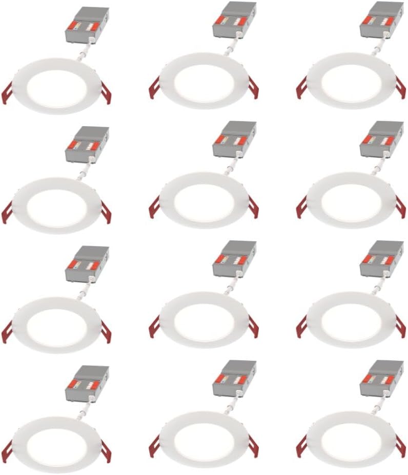 Luces LED empotrables 4pulg blanco ajustable 120V