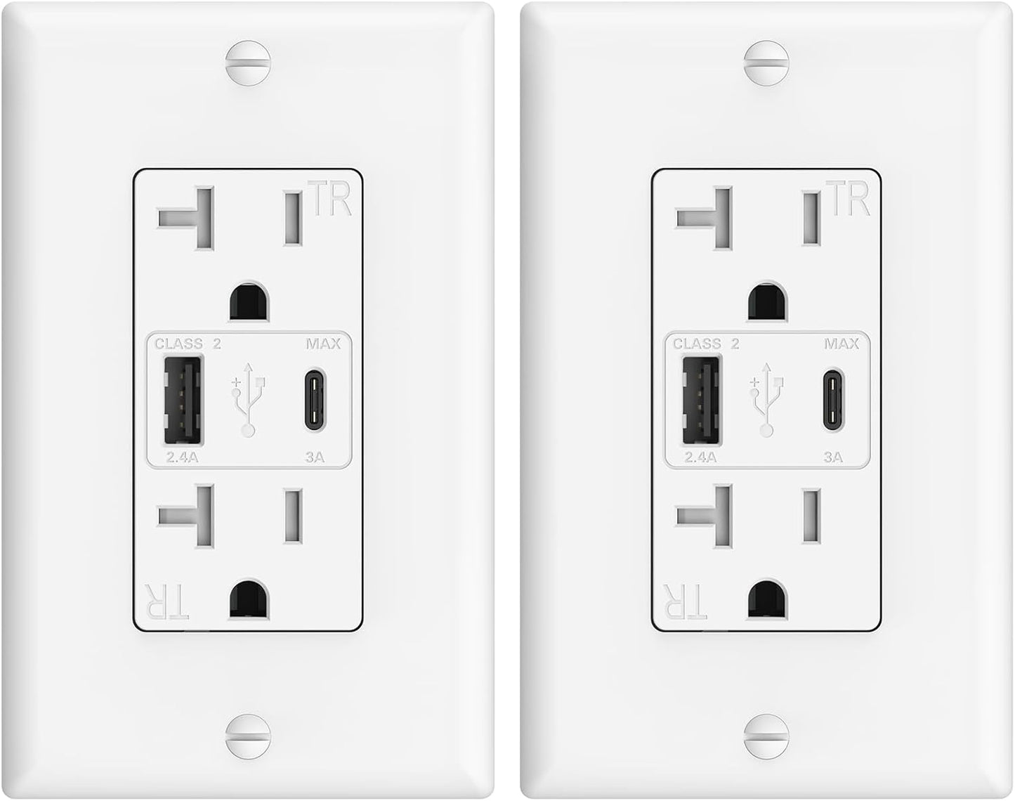 Cargador pared USB tipo A y C 20A con placa