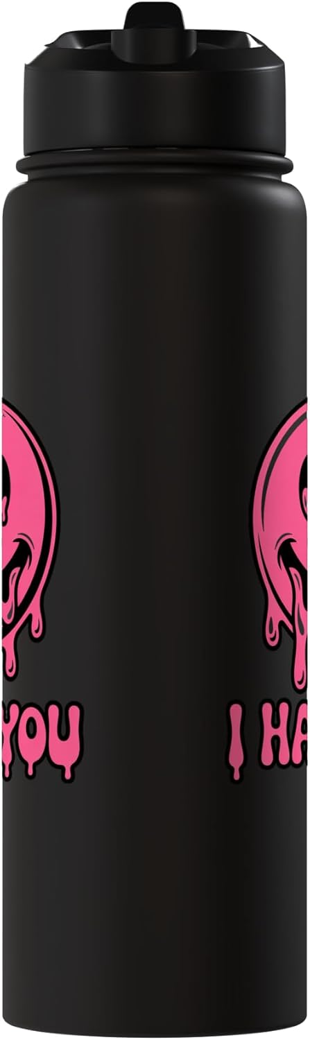 Botella de agua acero inoxidable Melting Face Y2K Drip Graphic