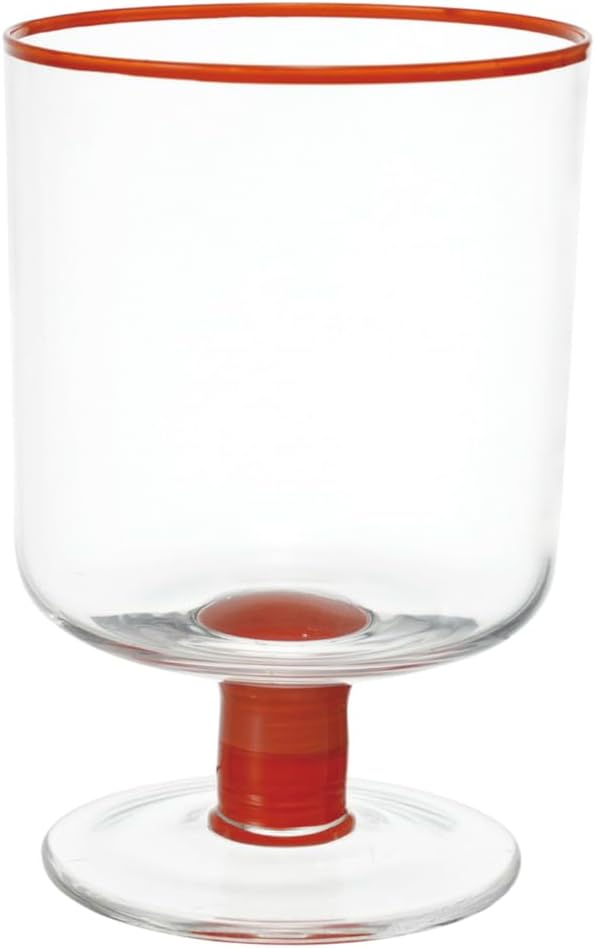 Set 6 vasos 8oz dos tonos con borde colorido