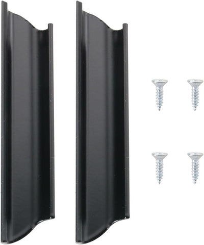 Manija puerta deslizante metal negro 3.54pulg con tornillos