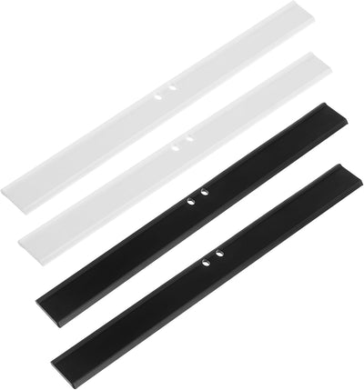 4 Pzas Goma Limpiacristales 10.23pulg Universal Negro Blanco