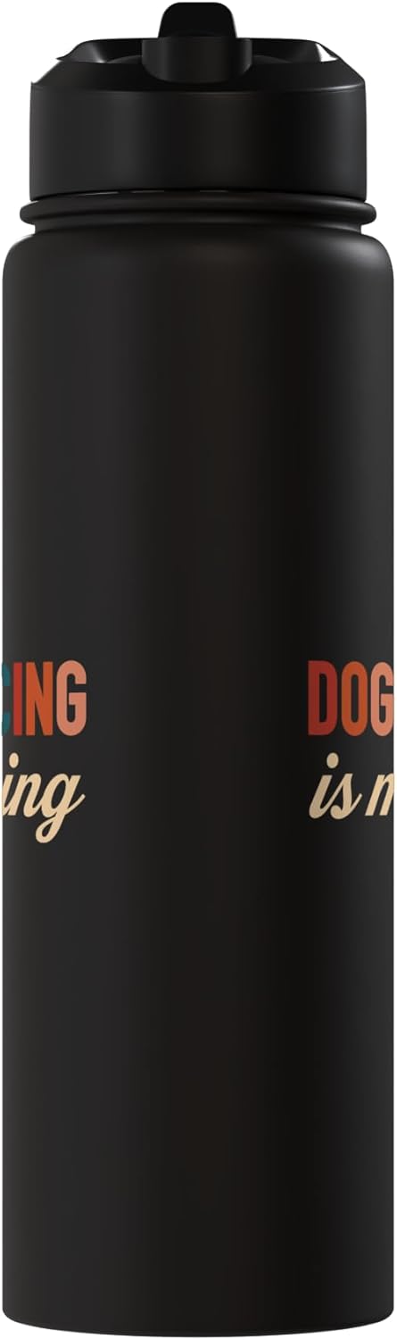 Botella agua acero inox aislada para dueño de perro