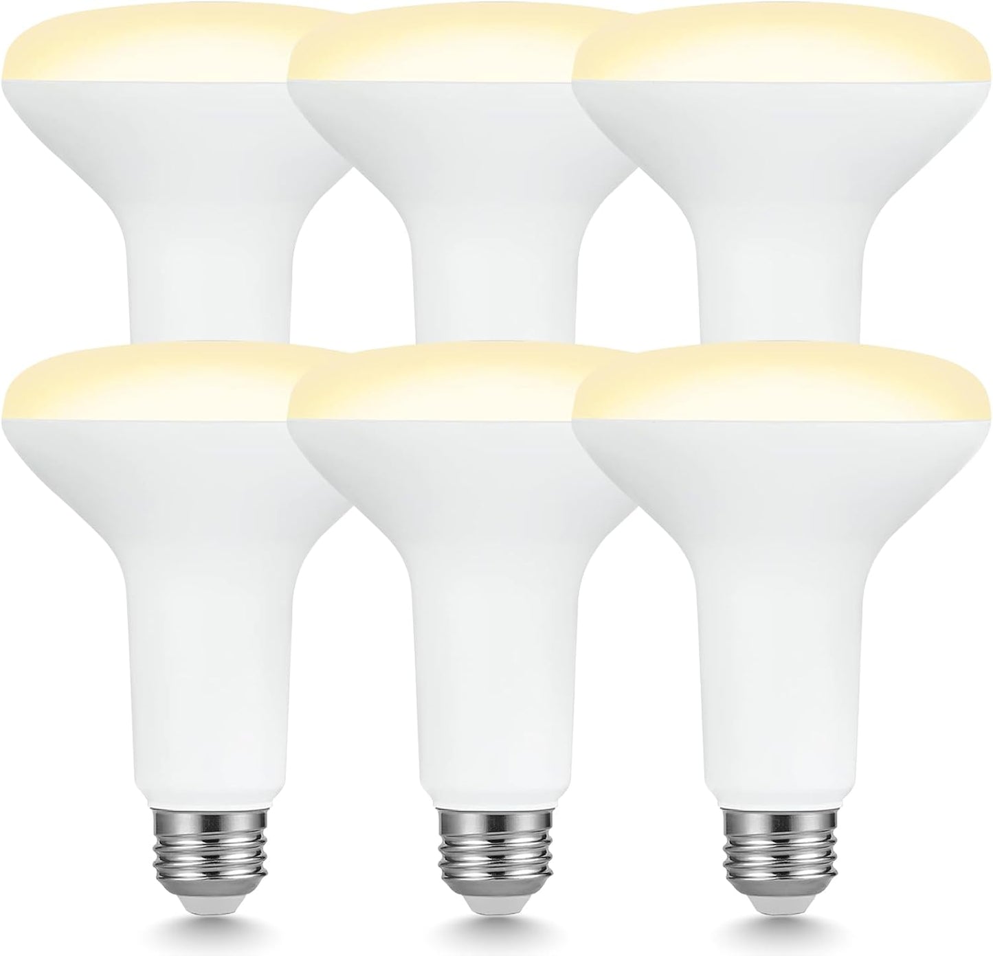 Bombillas LED BR30 E26 2700K blanco suave regulables pack 6