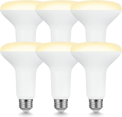 Bombillas LED BR30 E26 2700K blanco suave regulables pack 6