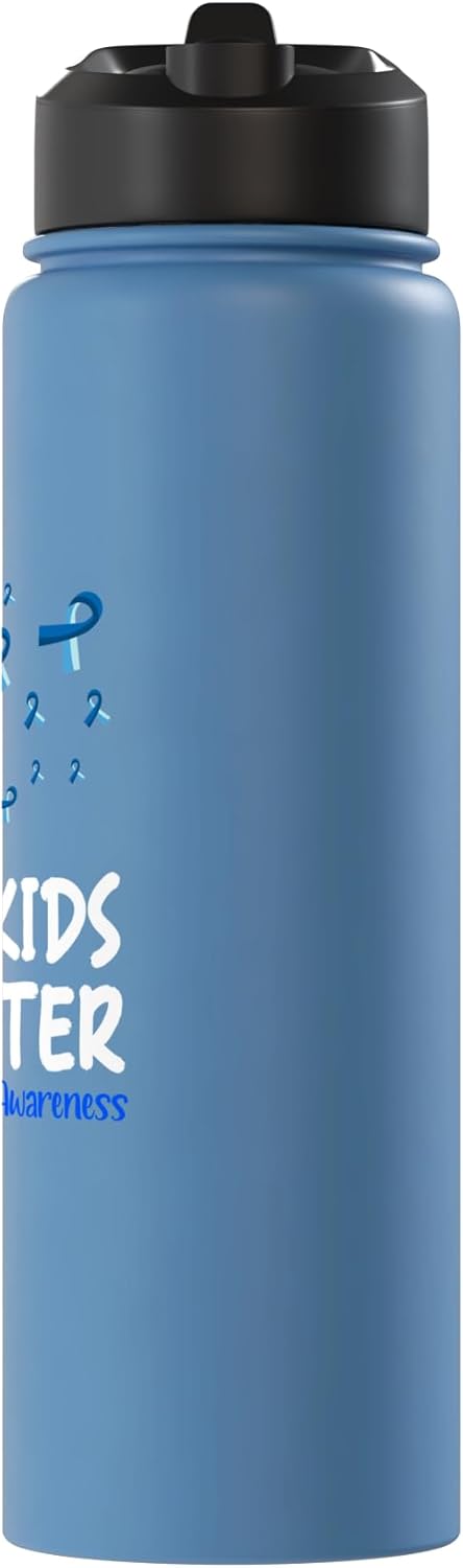 Botella de agua acero inoxidable sin abuso infantil con pinwheel