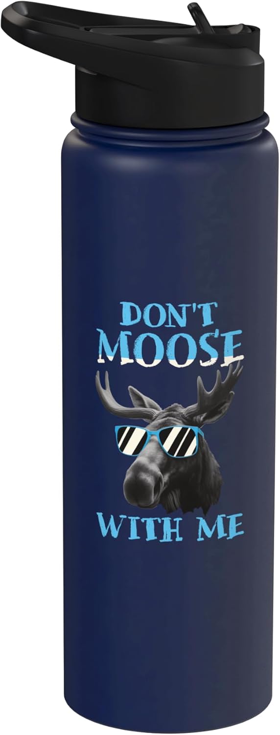 Bote de agua acero inoxidable insulado divertido alce moose