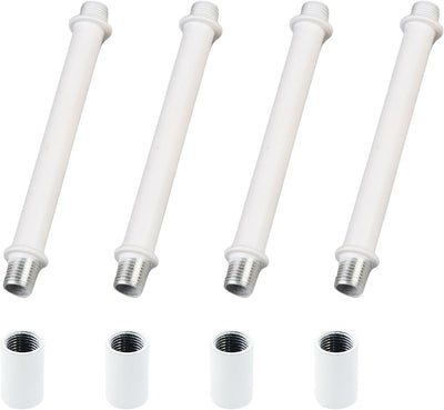 Set 4 vástagos lámpara tubo recto M10 varilla negra conectores