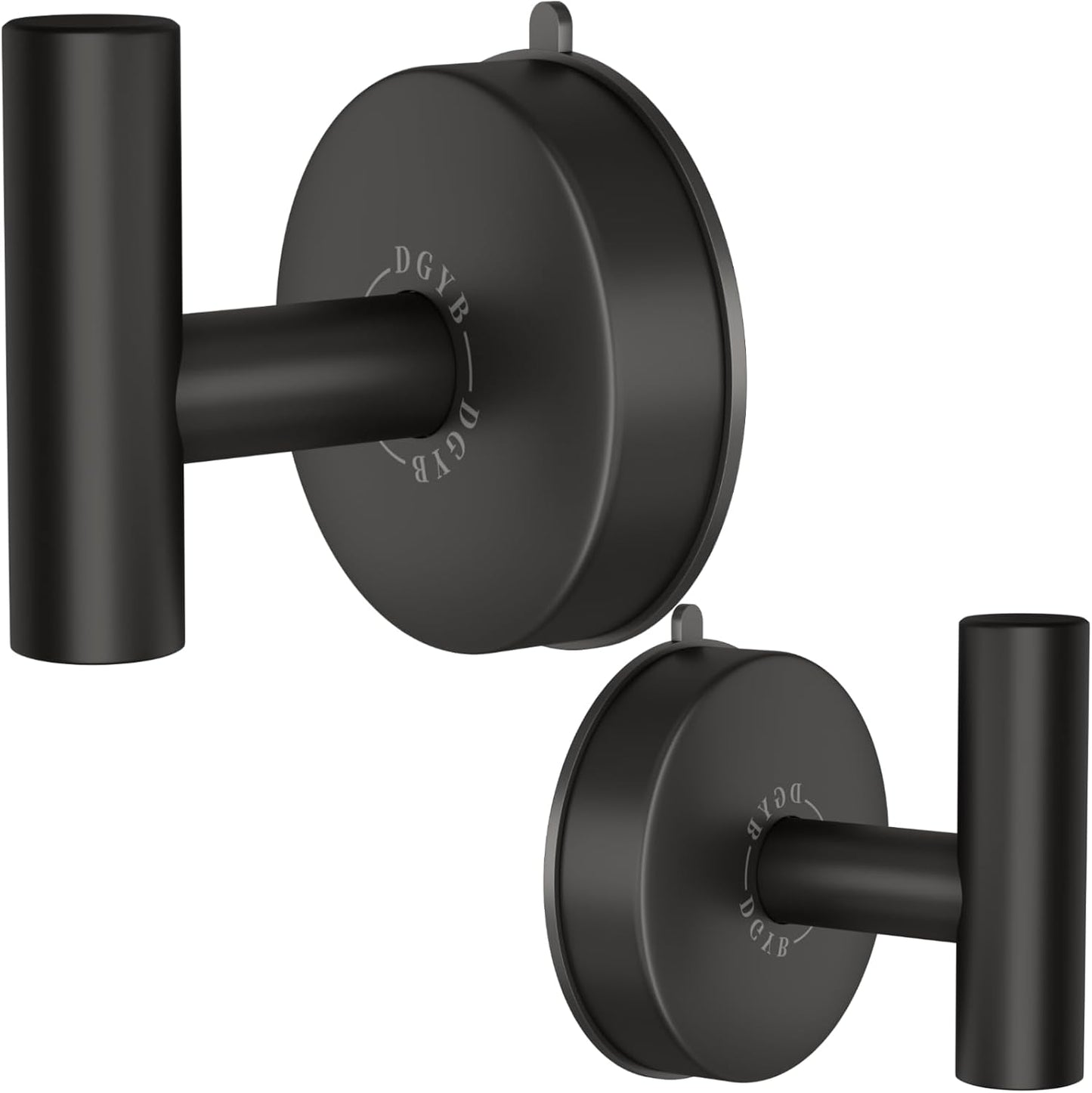 Ganchos ducha ventosa negros set 2 para baño puerta cristal
