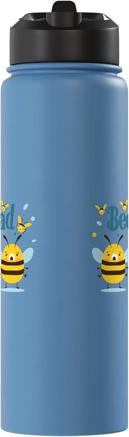 Botella de agua acero inoxidable aislada para amantes de las abejas