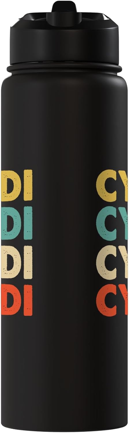 Botella de agua acero inoxidable sin BPA Cyndi Name