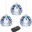 Bola vidrio transparente prisma colgante 1.57pulg 2uds