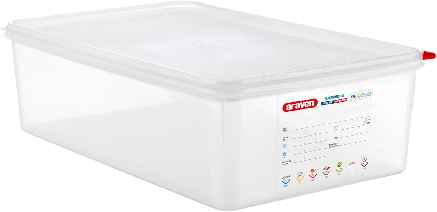 Bandeja Alimentos Tapa Hermética 22.2qt 6uds Transparente