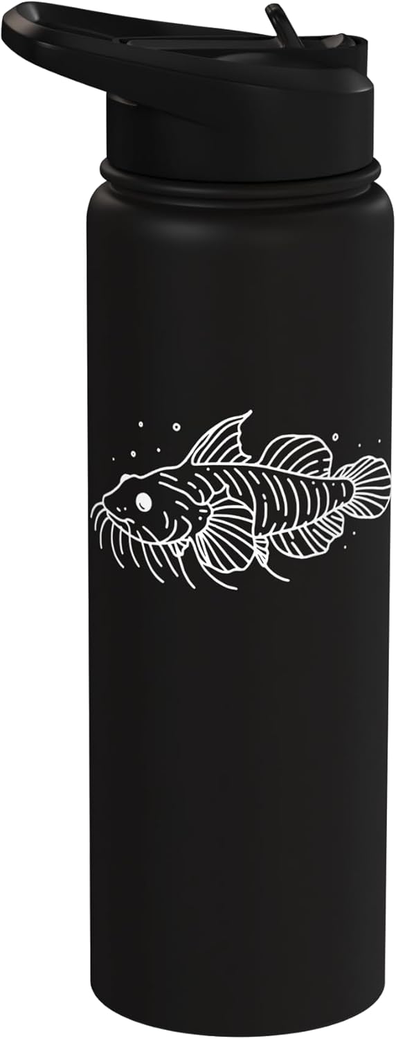 Botella agua acero inox aislada arte dragón goby
