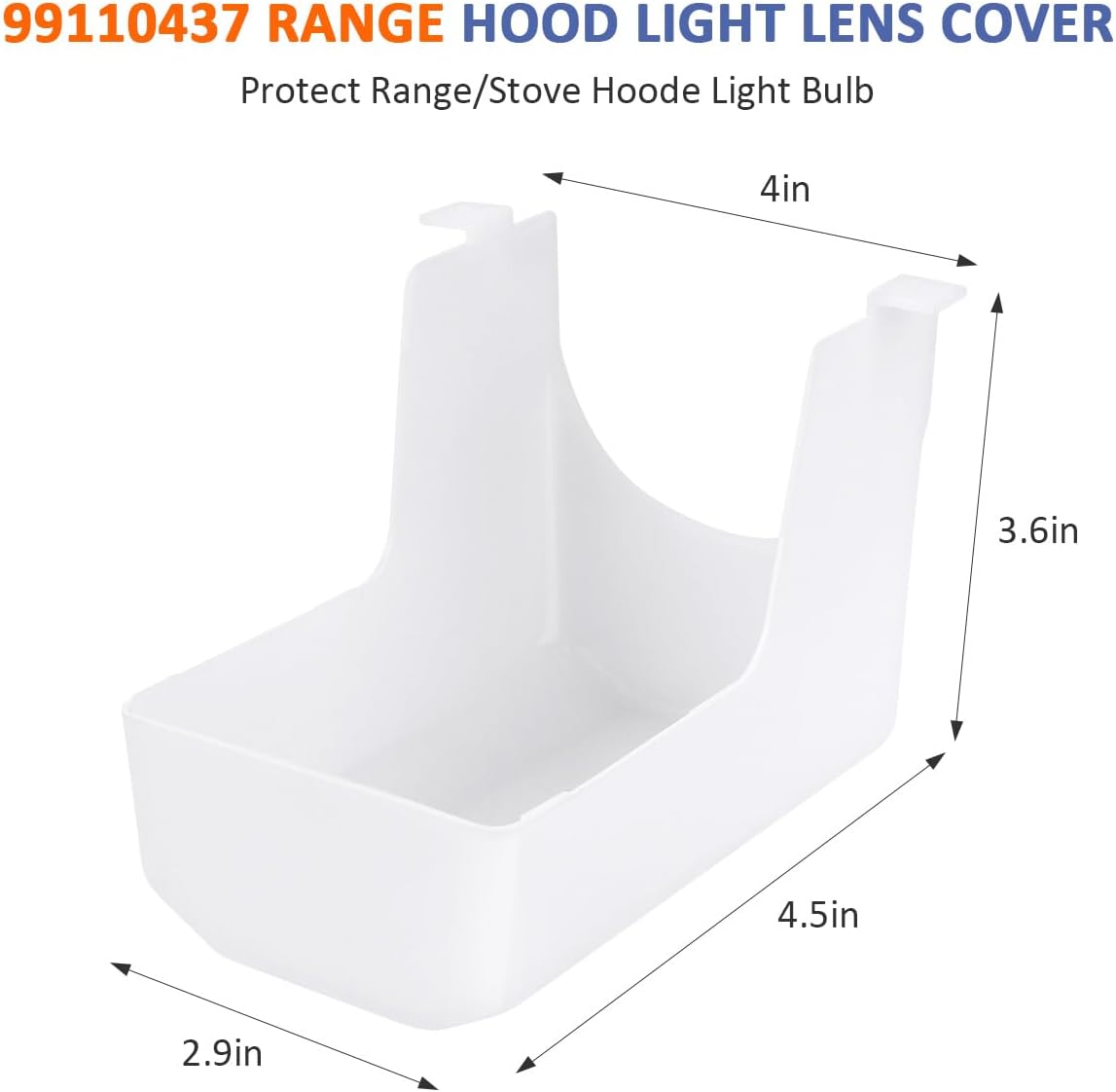 Cubierta luz campana extractora Broan Nutone Serie Blanco