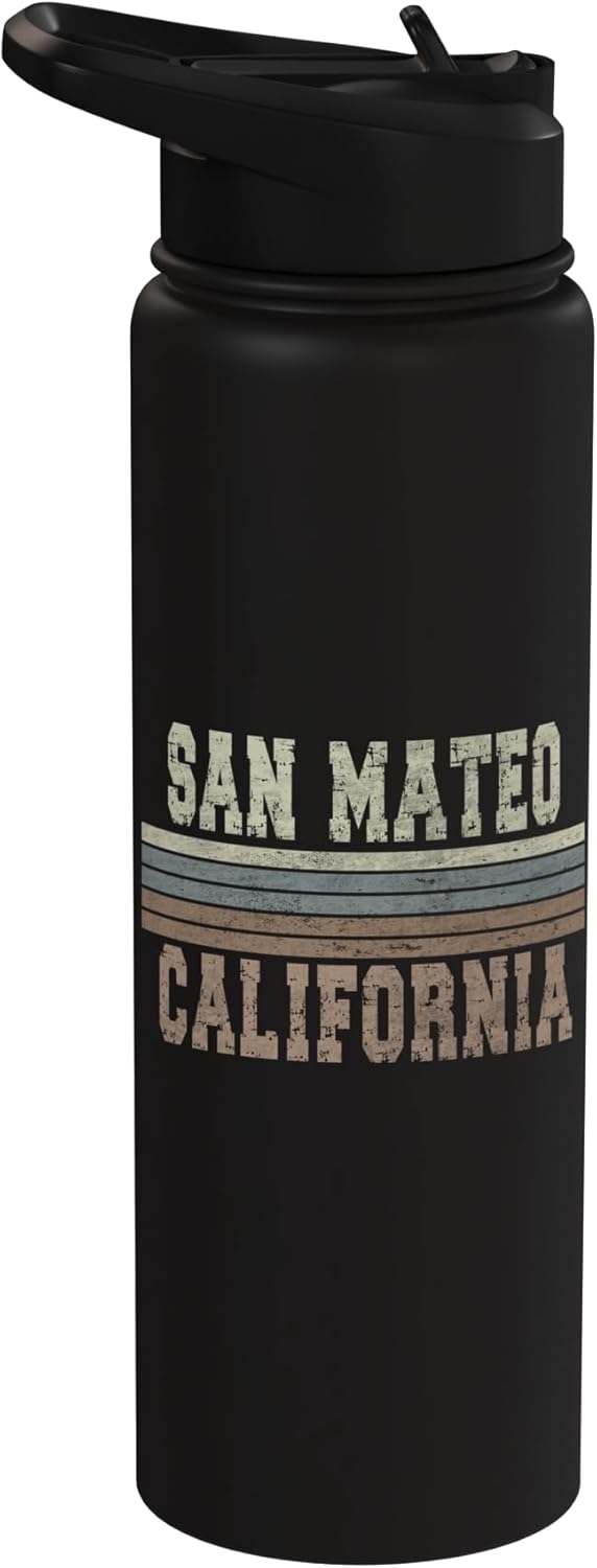 Botella agua acero inox aislada estilo San Mateo
