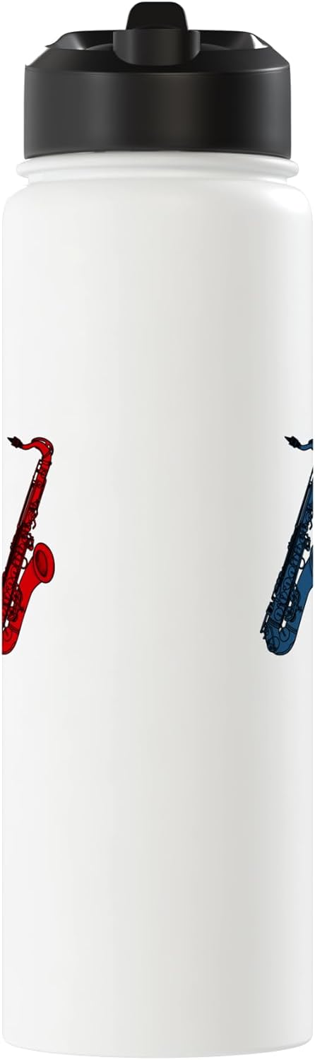 Botella agua acero inox aislada bandera francesa