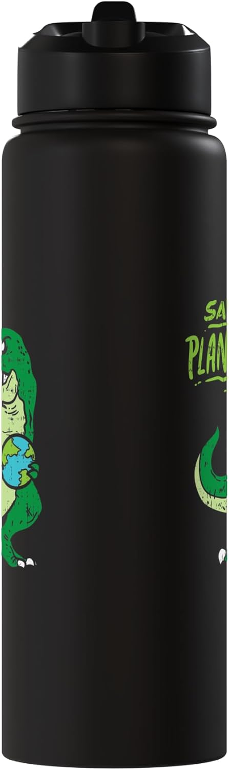Botella de agua acero inoxidable Trex Dinosaur Save Our Earth